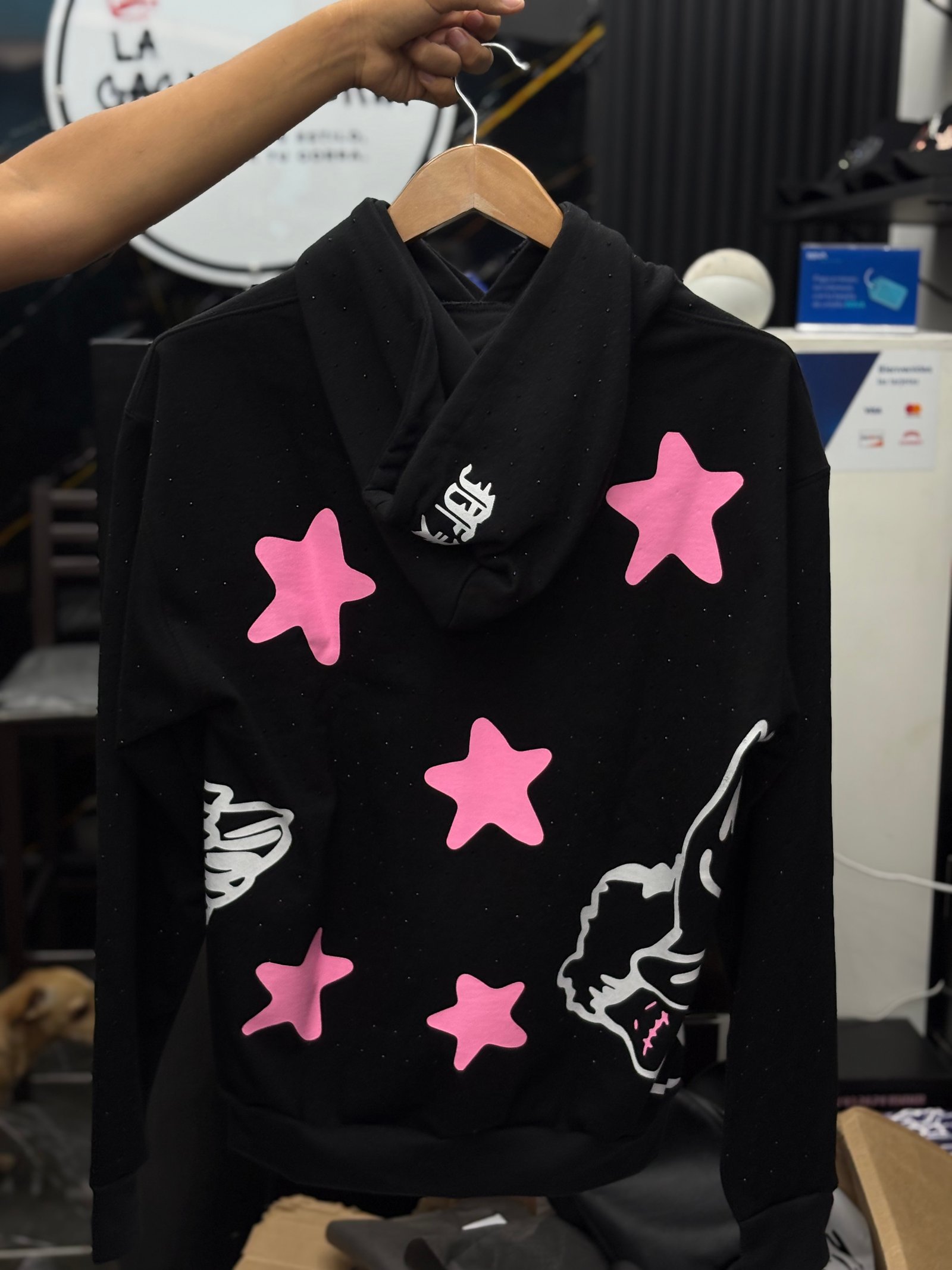 Hoodie Sky Dream x FFY Rosa y Blanco - foto 2